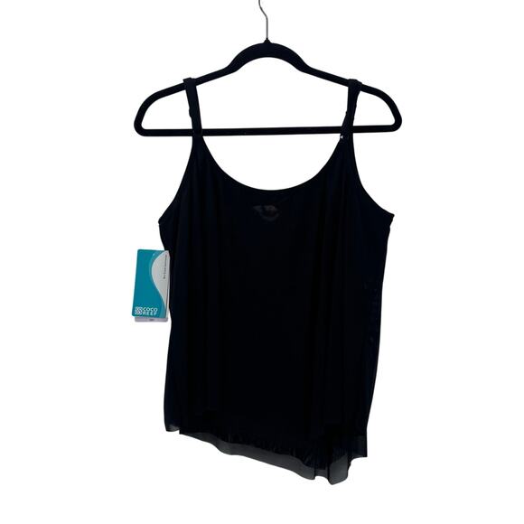 Coco Reef Bra Sized Swimwear Tankini Top Adjustable Straps Black Size 38D NWT - Picture 4 of 8